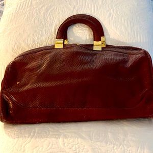 Vince Camuto Tote, Burgundy w/Gold Accents